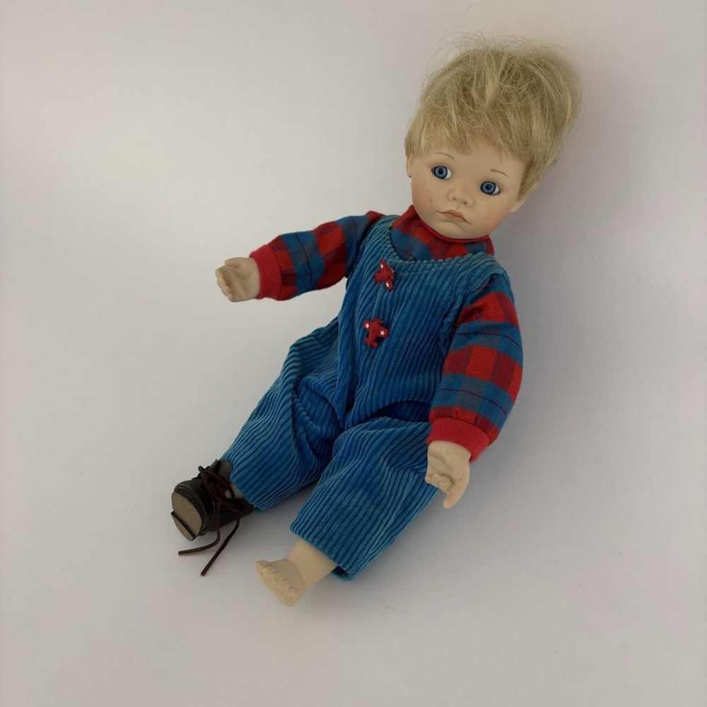 Ashton Drake Cody Porcelain Doll Corduroy Overalls READ - Picture 3 of 7